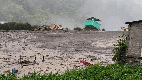 Uttarkashi’s Dharali village pummeled by flash flood and debris slide